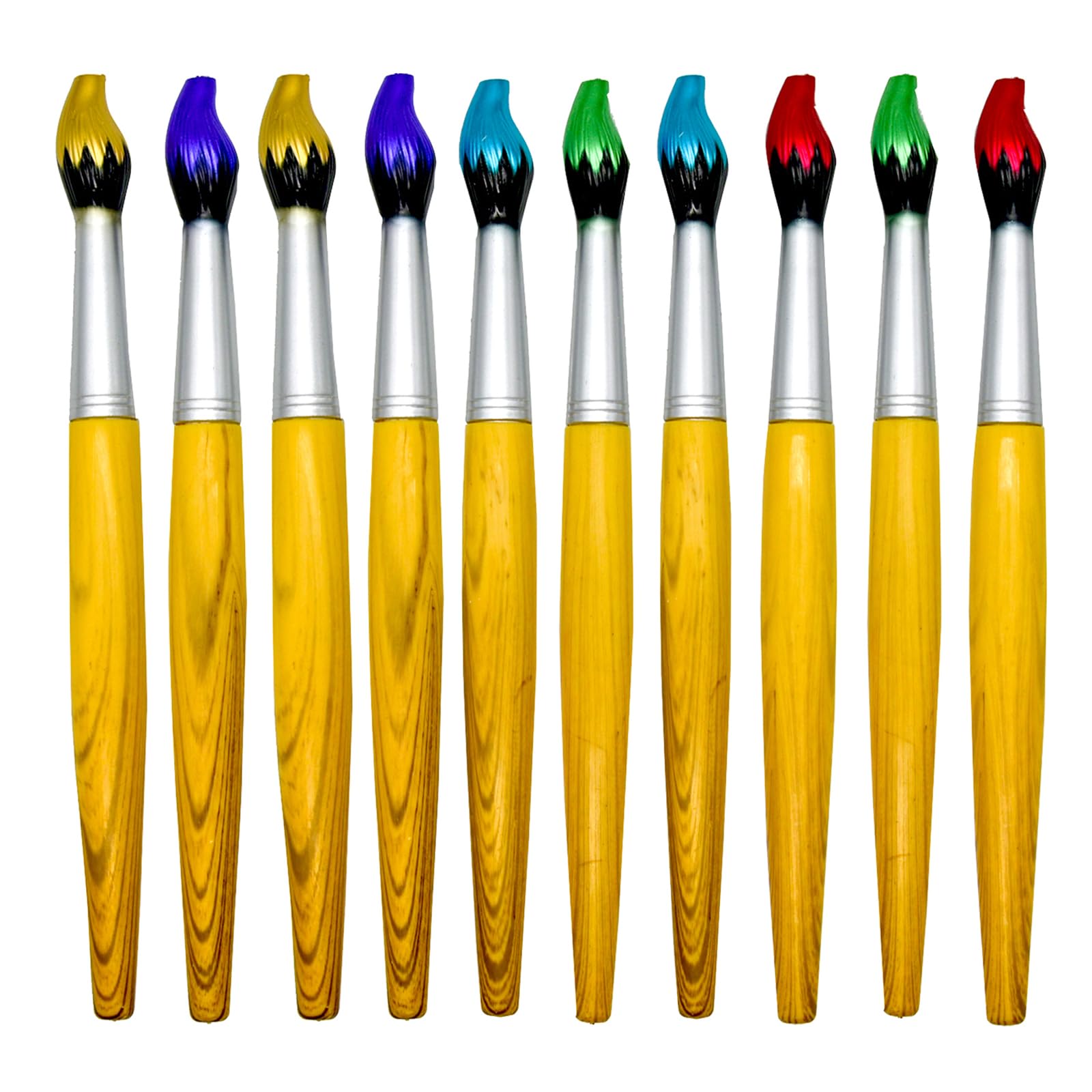 Lopenle 10Pcs Novelty Bamboo Brush Pens Paintbrush Pens Retractable Ballpoint Pen For Art Activities And School Office Christmas