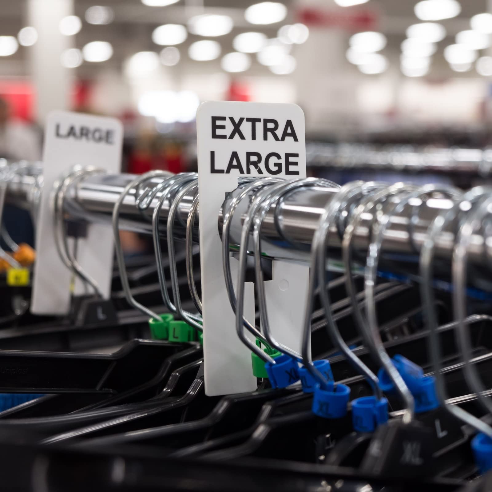 Juvale 60 Pack Plastic Closet Dividers For Hanging Clothes, Blank White Tags For Department Stores, Clothing Rack Size Separator