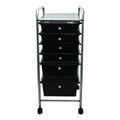 Advantus Portable Drawer Organizer, Metal, 1 Shelf, 6 Drawers, 13' X 15.38' X 32.13', Matte Gray/Smoke