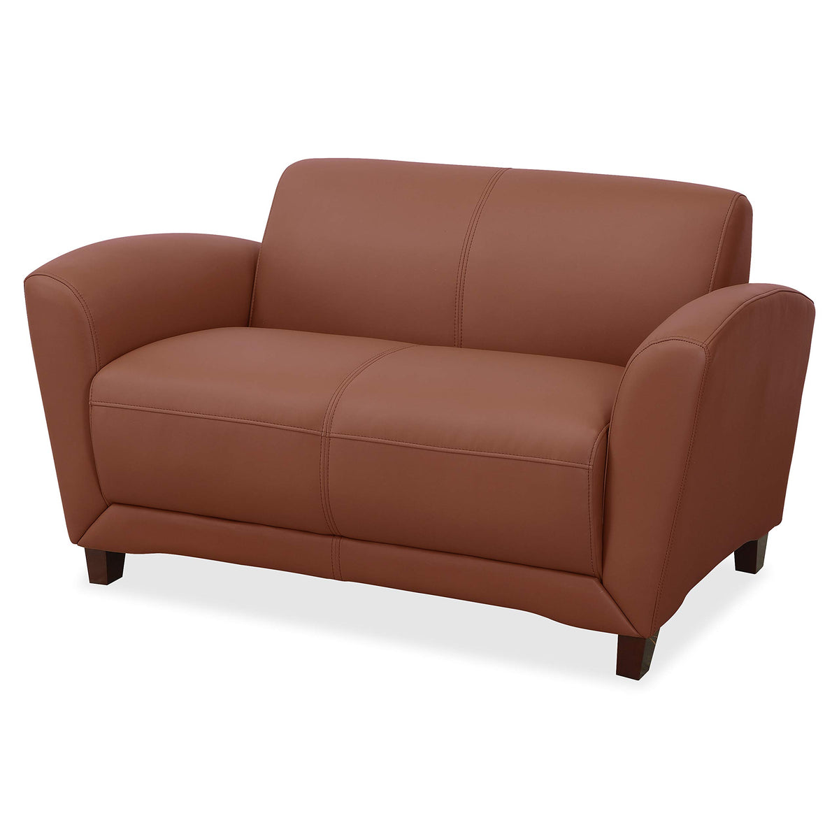 Lorell LLR68947 - Mahogany Finish Reception Loveseat