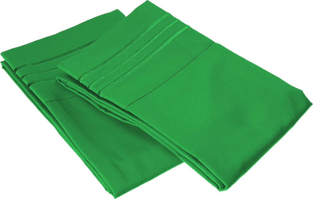 Elegant Comfort 1500 Thread Count Wrinkle & Fade Resistant Egyptian Quality Microfiber Ultra Soft Luxurious 2-Piece Pillowcases,