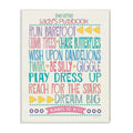 The Kids Room by Stupell Typography Art Wall Plaque, The Little Lady's Playbook, 11 x 0.5 x 15, Proudly Made in USA