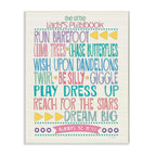 The Kids Room by Stupell Typography Art Wall Plaque, The Little Lady's Playbook, 11 x 0.5 x 15, Proudly Made in USA