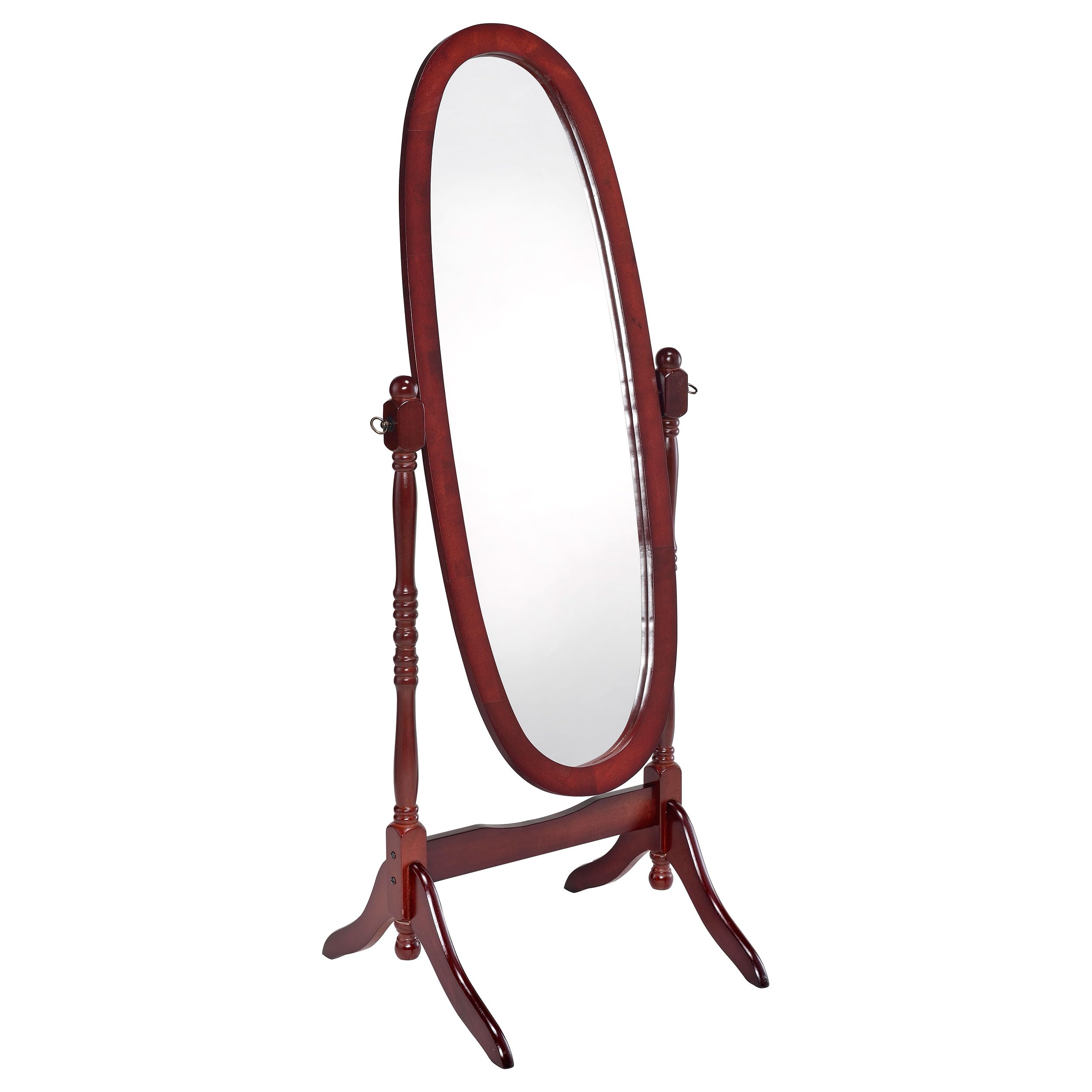 Coaster Home Furnishings Foyet Wood Adjustable Full Length Cheval Mirror Merlot
