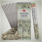 Trumiri Incense Stick Holder Bundle With Hem White Sage 20G Incense Sticks - Pack Of 6 (Approx 120 Sticks)