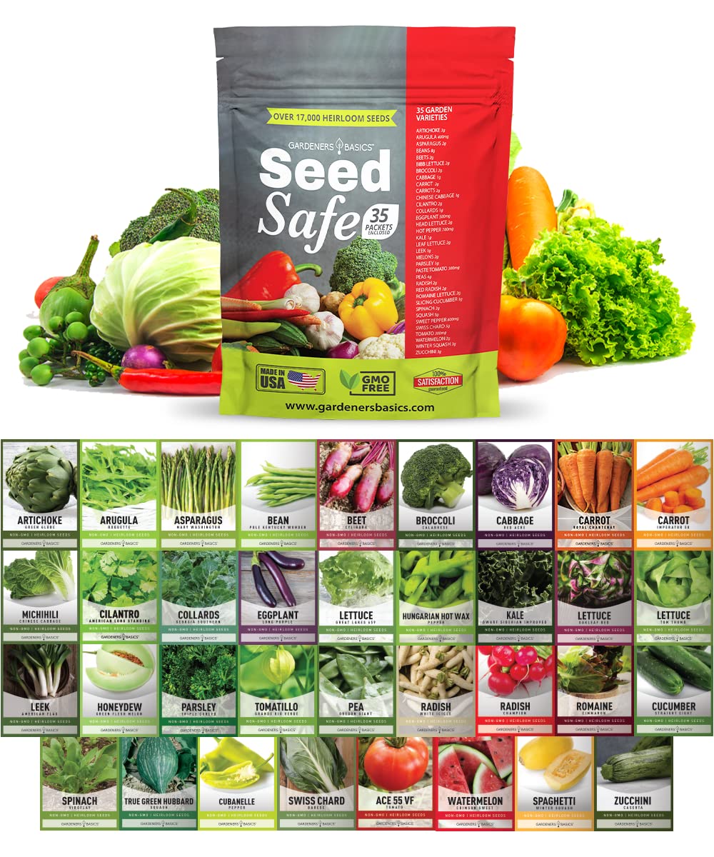 Survival Garden Heirloom Seeds, Victory Garden Seeds - 35 Varieties, 17,000+ Vegetable And Fruit Seeds For Planting Great Emerge