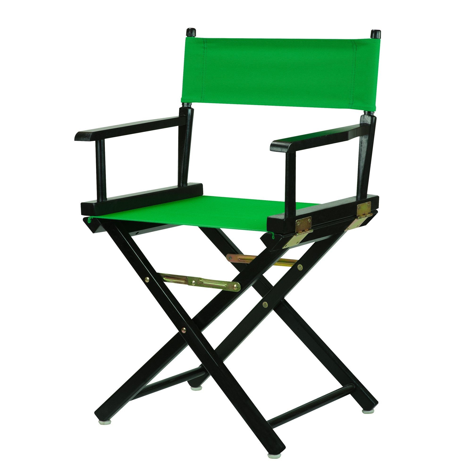 Casual Home Director'S Chair ,Black Frame/Green Canvas,18" - Classic Height
