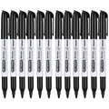 Sfaih Dry Erase Markers Fine Tip - 12 Pack Whiteboard Markers Dry Erase For Kids Adult Low Odor, Black Dry Erase Markers Fine Po