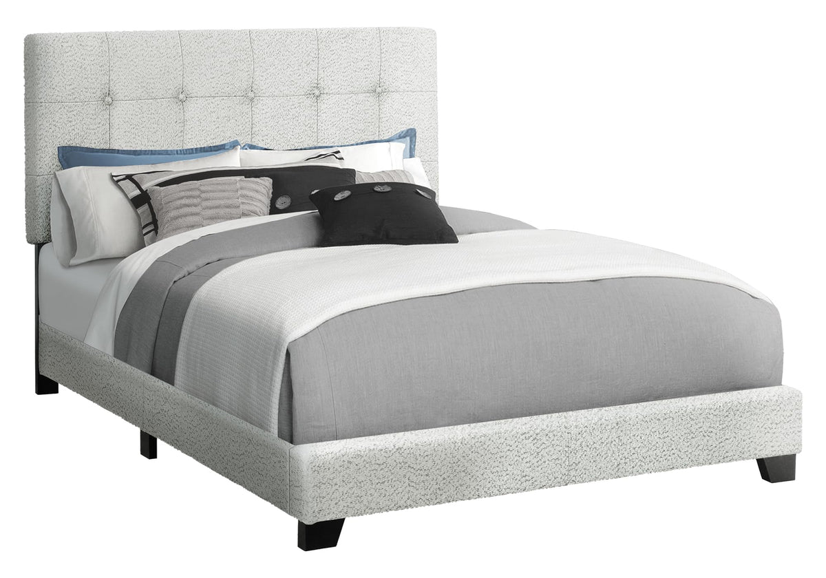 Monarch Specialties I 5801F Bed, Full Size, Bedroom, Upholstered, Frame Only, Transitional