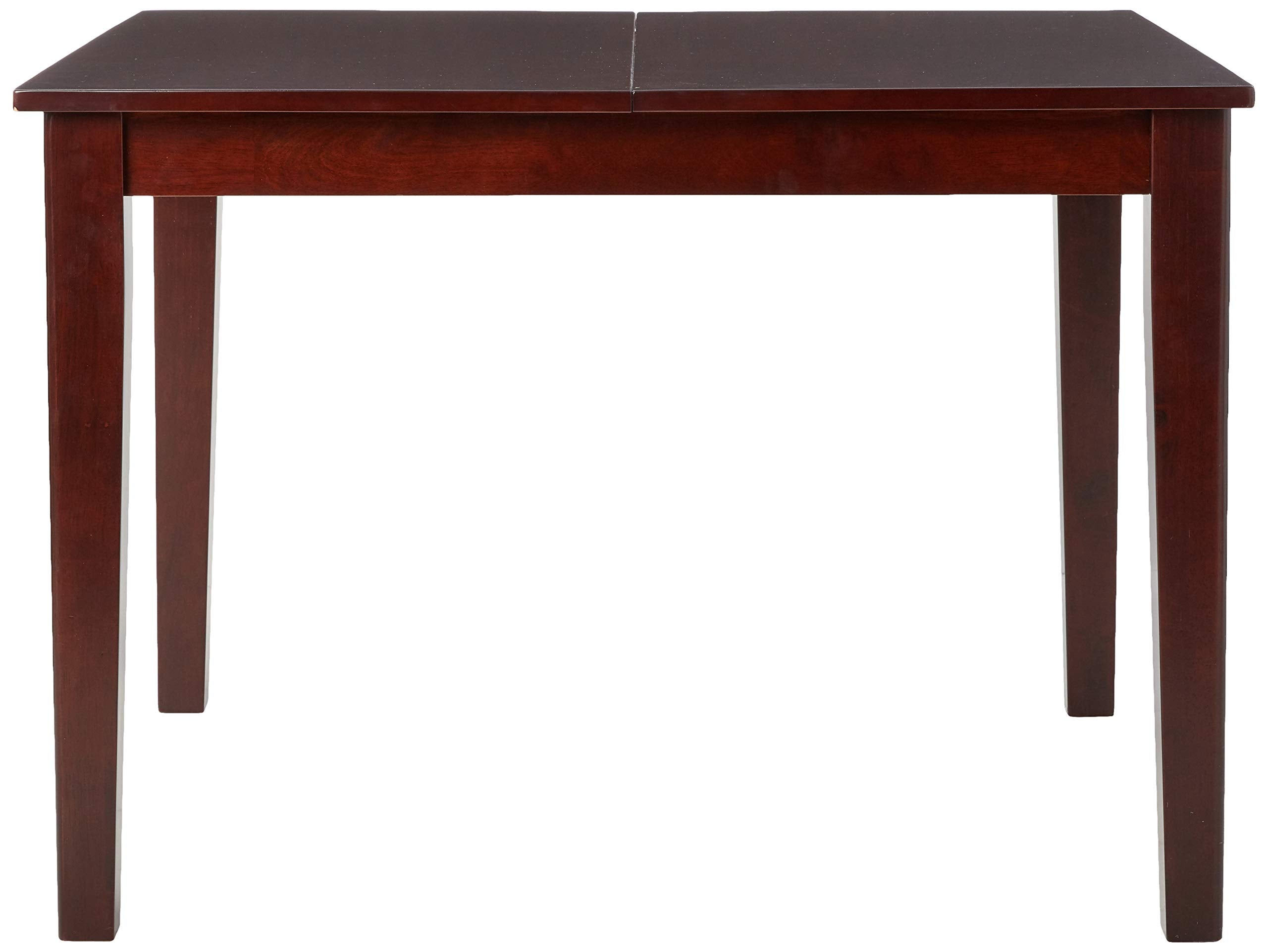 East West Furniture MLT-MAH-T Milan Dining Room Table - a Rectangle kitchen Table Top with Butterfly Leaf, 36x54 Inch, Mahogany