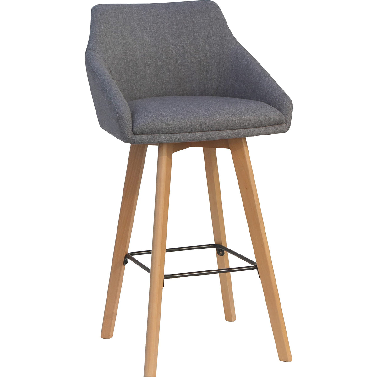 Lorell, Llr68561, Gray Flannel Mid-Century Modern Guest Stool, 2 / Carton, Gray