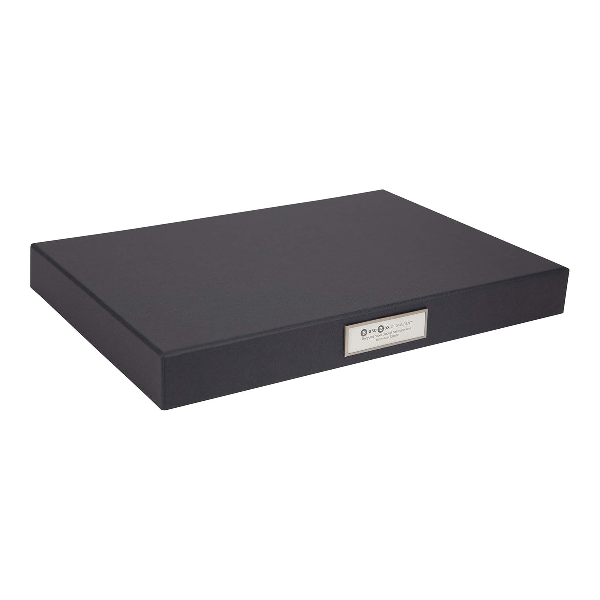 Bigso Sven Fiberboard Classic Hinged Document Box | File Organizer Document Box For Important Paperwork | Durable Document Stora