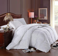 Full/Queen : Soft, Light, Warm Down Comforter, 650 Fill Power, 100% Cotton Cover/Shell, 300 Threadcount, Solid White, Queen