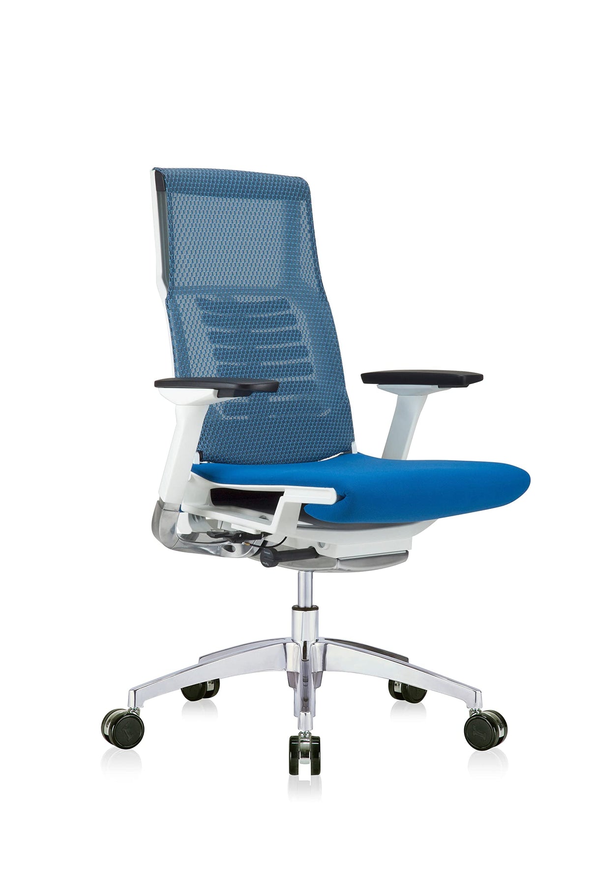 Eurotech Seating Powerfit-White Frame-Mesh Back/Fabric Seat Chair