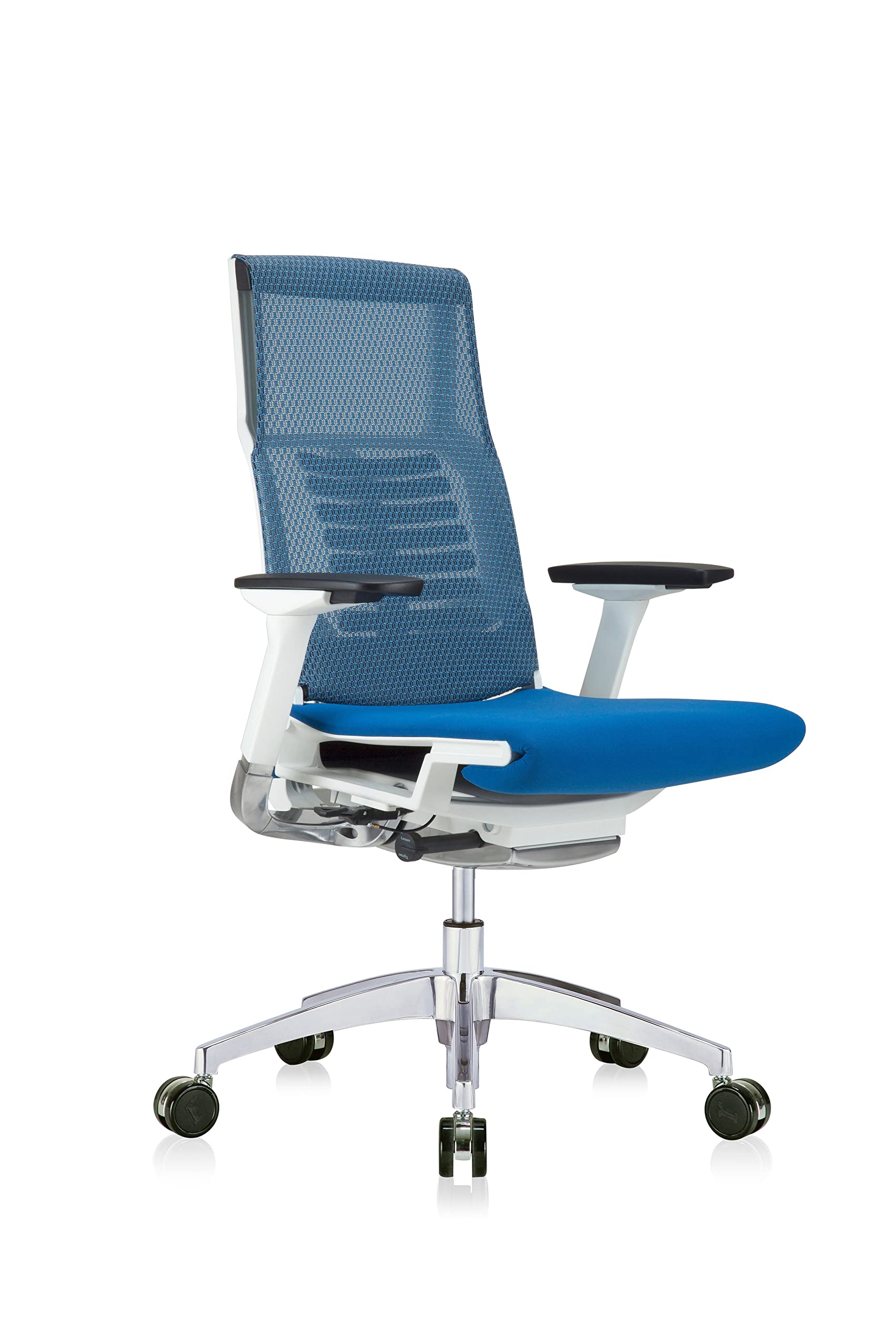 Eurotech Seating Powerfit-White Frame-Mesh Back/Fabric Seat Chair