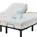 Kingnex Waterproof Quilted Split Top King Mattress Protector Pad For Adjustable Bed With Upper Flex 28-30 From Head Soft Padded
