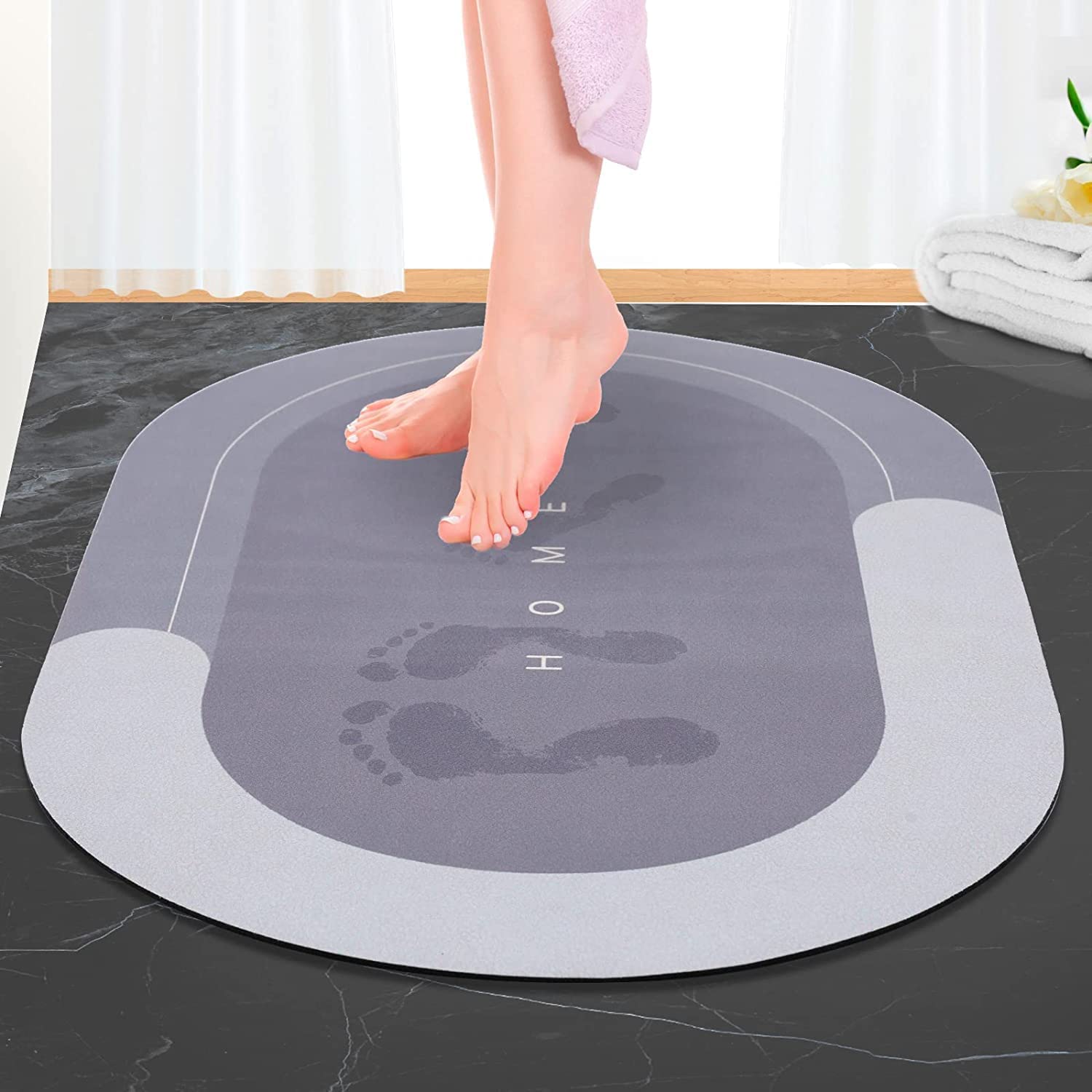 Amazon Brand  Umi Super Absorbent Non Slip Floor Mats Washable & Quick Drying Bath Mats for Bathroom & Kitchen