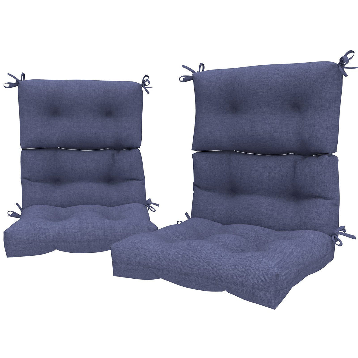 Lvtxiii Patio Tufted High Back Seat Cushion Set Of 2 Outdoor Rocking Chair Cushions, Replacement Adirondack Chair Cushion With T