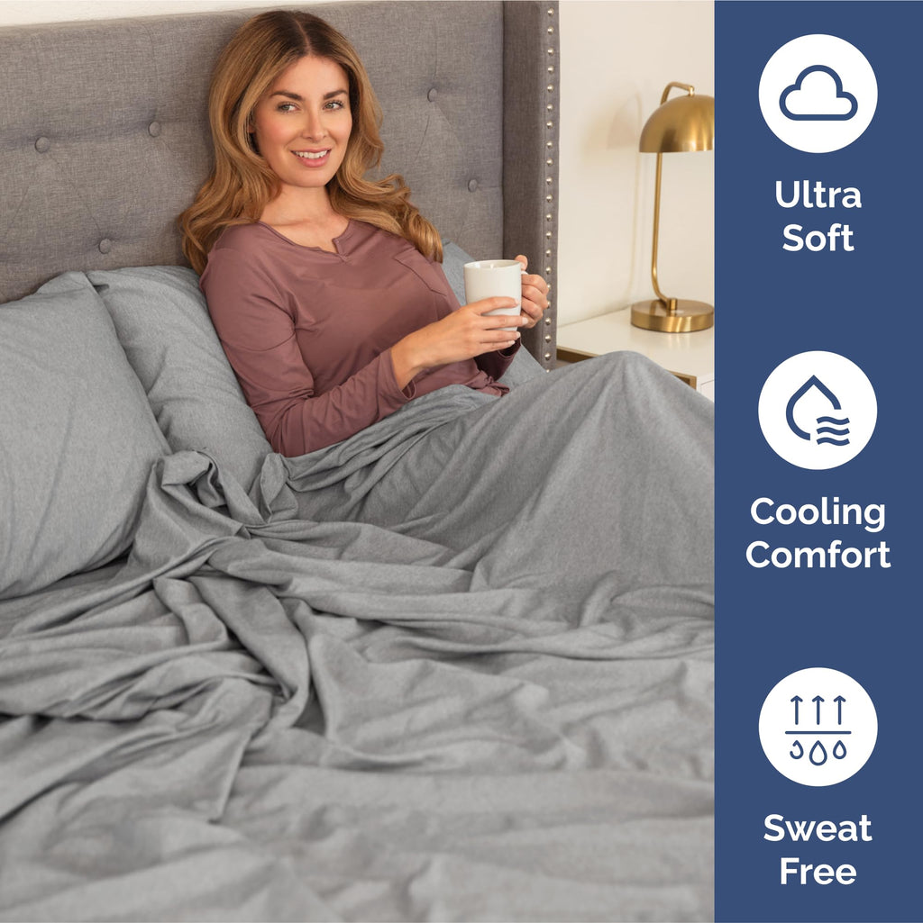 Extra Deep Pocket Split King Sheets - 5 Piece Breathable & Cooling Bed Sheets - Hotel Luxury Bed Sheet Set - Soft, Wrinkle Free & Comfy - Easily Fits Extra Deep Mattresses - Heathered Grey Sheets Set
