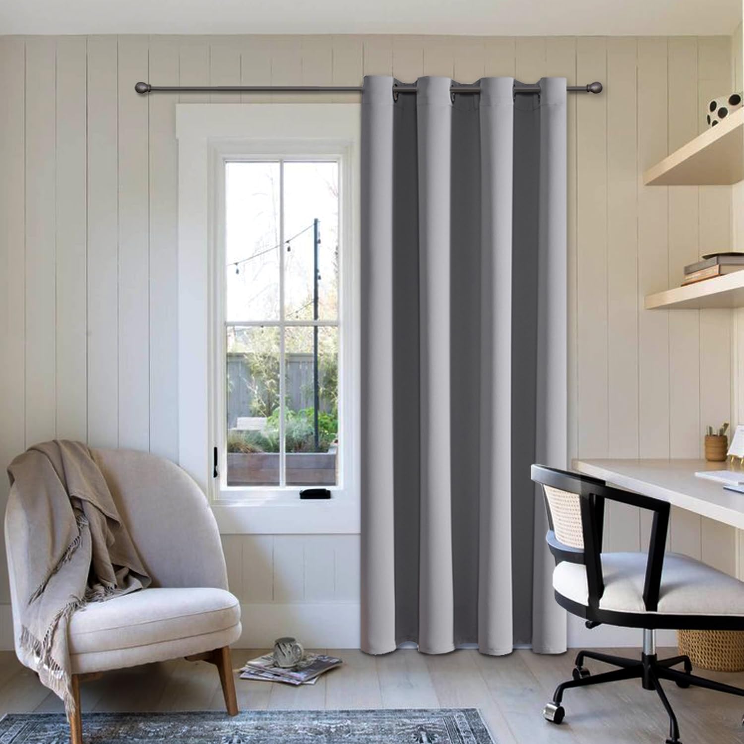 Chrisdowa Grommet Blackout Curtains For Bedroom - Thermal Insulated Room Darkening Curtains For Living Room (1 Panel Set, Light