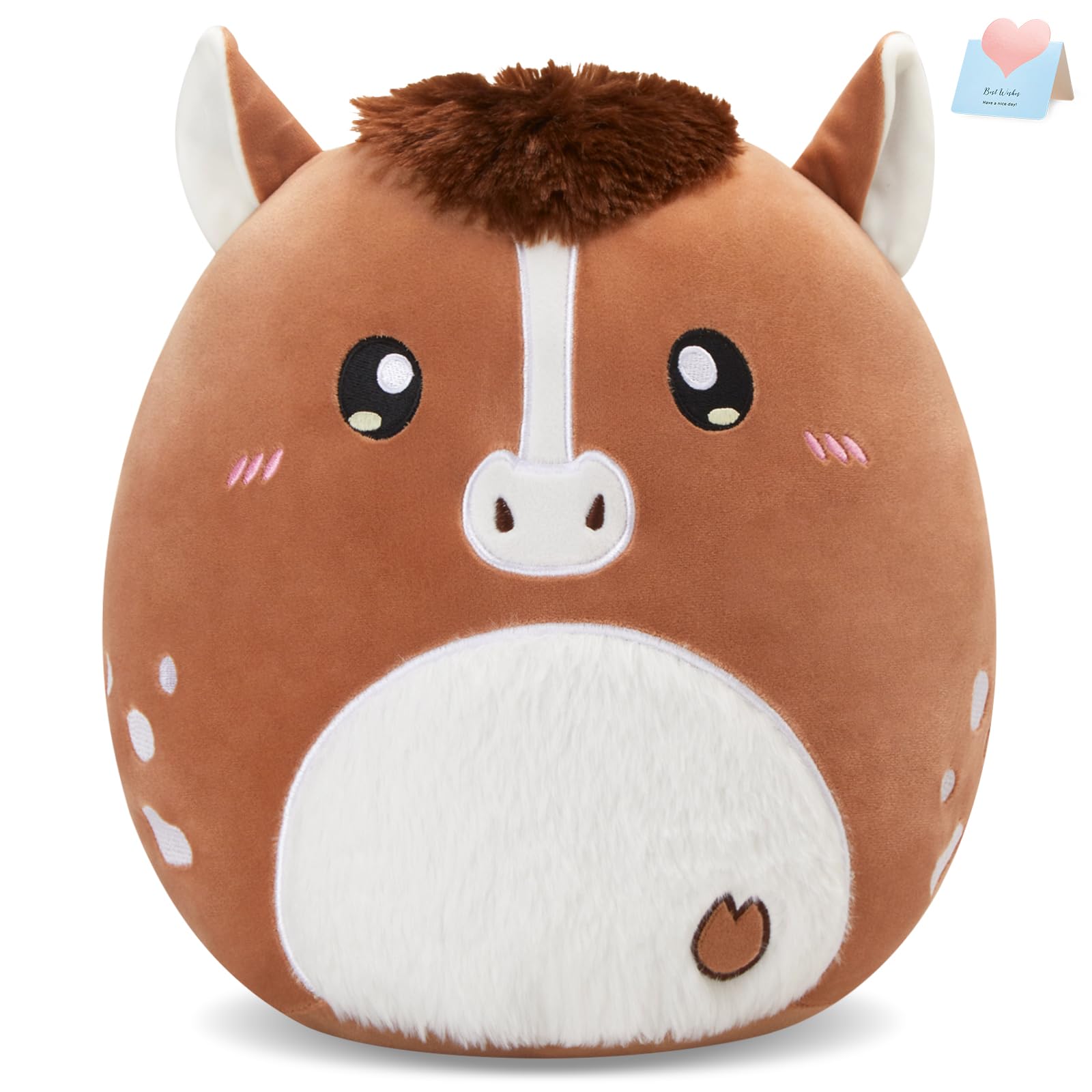 Glow Guards 12-Inch Quarter Horse Plush Pillow Cute Horse Stuffed Animal Soft Plush Toy Stuffed Animals Birthday Gift For Boys G