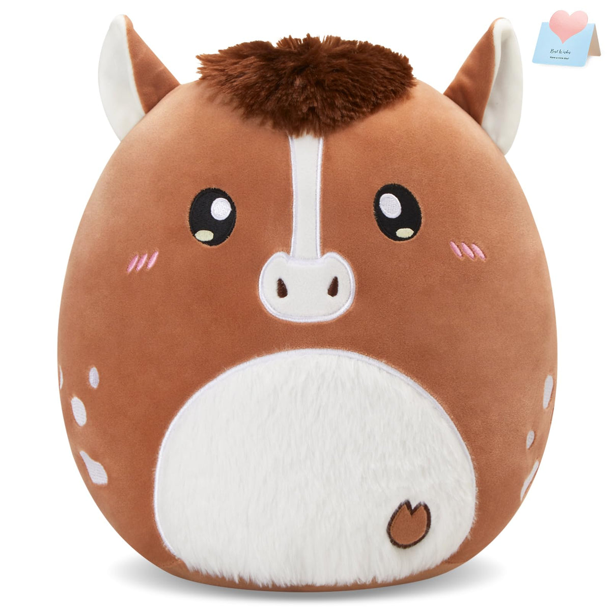 Glow Guards 12-Inch Quarter Horse Plush Pillow Cute Horse Stuffed Animal Soft Plush Toy Stuffed Animals Birthday Gift For Boys G