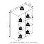 Furinno Pelli Cubic Multipurpose Clothing & Closet Storage Organizer Shelf, 6-Cube, Espresso