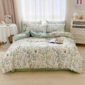 Floral Wildflower Duvet Cover Full Sage Green Botanical Duvet Cover 100% Cotton Vintage Floral Bedding Set Full Rustic Garden Fl