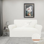 Easy-Going 100% Waterproof Oversized Loveseat Couch Cover, Dual Waterproof Sofa Cover, Stretch Jacquard Sofa Slipcover, Leakproof Furniture Protector For Kids, Pets, Dog And Cat, Cream