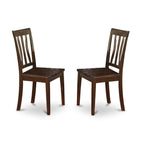 East West Furniture LYAN6-CAP-W Lynfield 6 Piece Set Contains a Rectangle Dining Room Table with Butterfly Leaf and 4 Wooden Seat Chairs with a Bench, 36x66 Inch, Cappuccino