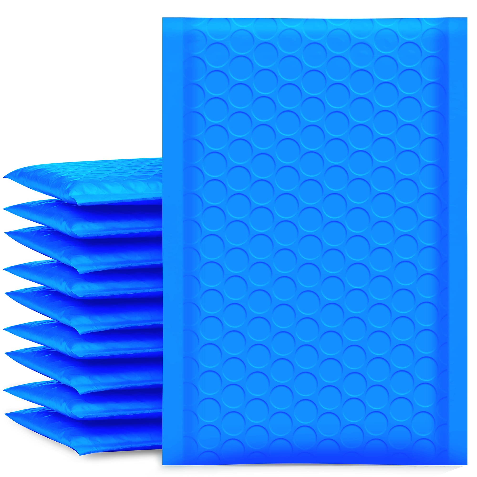 Ucgou Bubble Mailers 4X8 Inch Blue 50 Pack Poly Padded Envelopes Small Business Mailing Packages Opaque Self Seal Adhesive Water