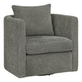 Comfort Pointe Sheldon Dark Gray Fabric Swivel Barrel Accent Chair