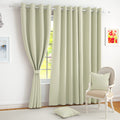 Story@Home 100% True Blackout Door Curtains 7 Feet Set Of 4 | Plain Design |Room Darkening Curtains | Thermal Insulated Curtains
