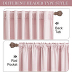 Ryb Home Pink Velvet Curtains 108 Inches- Blackout Curtains For Living Room, Thermal Insulated Noise Reducing Panels Soft Luxury Window Decor For Bedroom, Blush Pink, W52 X L108 Inches, 2 Panels