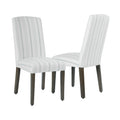 HomePop Parsons Classic Dining Chairs, Pack of 2, Dove Grey Stripe
