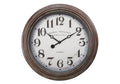 Monarch Specialties I 9049 Clocks, 20' Round, Wall Clock, Antique Brown, Transitional
