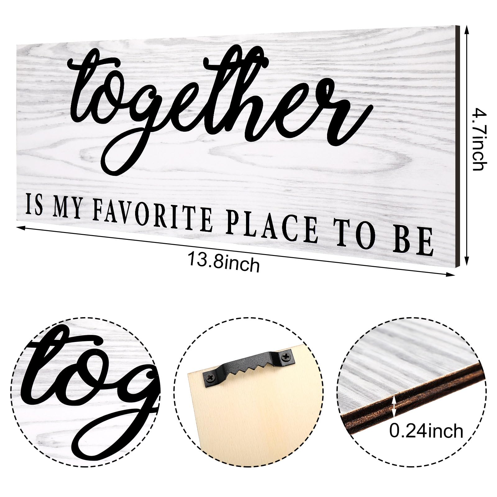 Jetec 2 Pcs This Is Us Wall Decor Home Wooden Wall Sign Family Wall Plaques Together Is My Favorite Place To Be Sign Rustic Wood