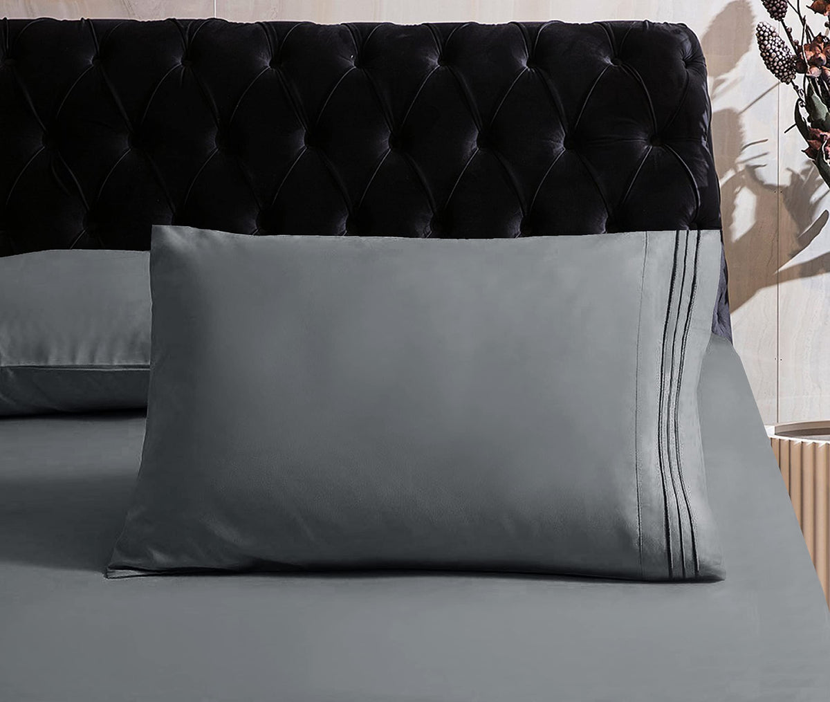 Mocassi Hotel Luxury 1800 Thread Count Bedding Pillowcases King Size Set Of 2 - Pillow Covers - Pillow Protector - Cooling Pillo