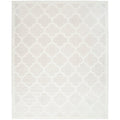 Nourison Easy Care Moroccan Area Rug 8' X 10', Ivory/White, Rectangular, 0.25' Thick, Trellis Easy Cleaning Non Shedding Bed Ro