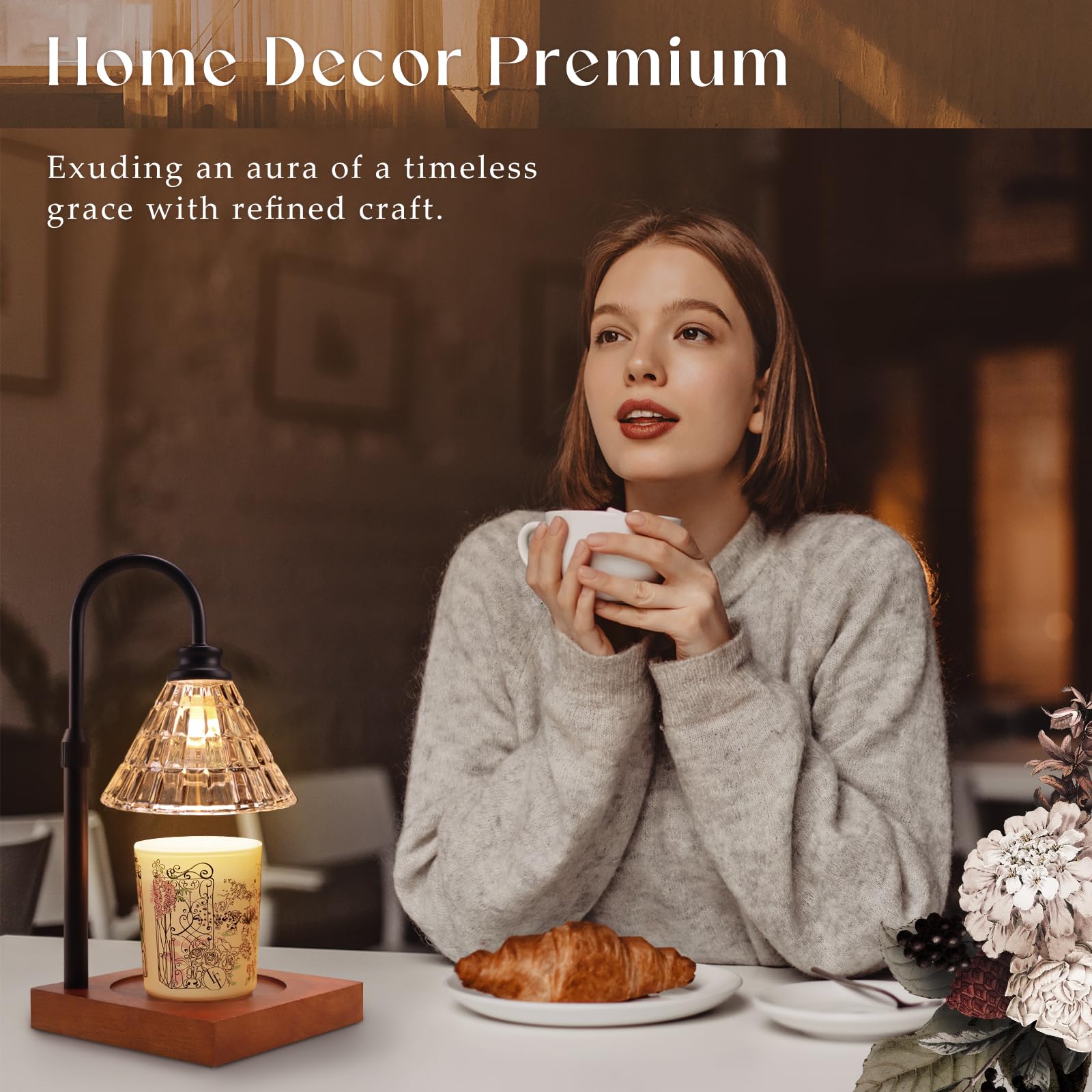 Makytwow Candle Warmer Lamp With Dimmer, 2H/4H/8H Timer, Compatible With Yankee Candle Large Jar Candle, Home Decor Gift For Her