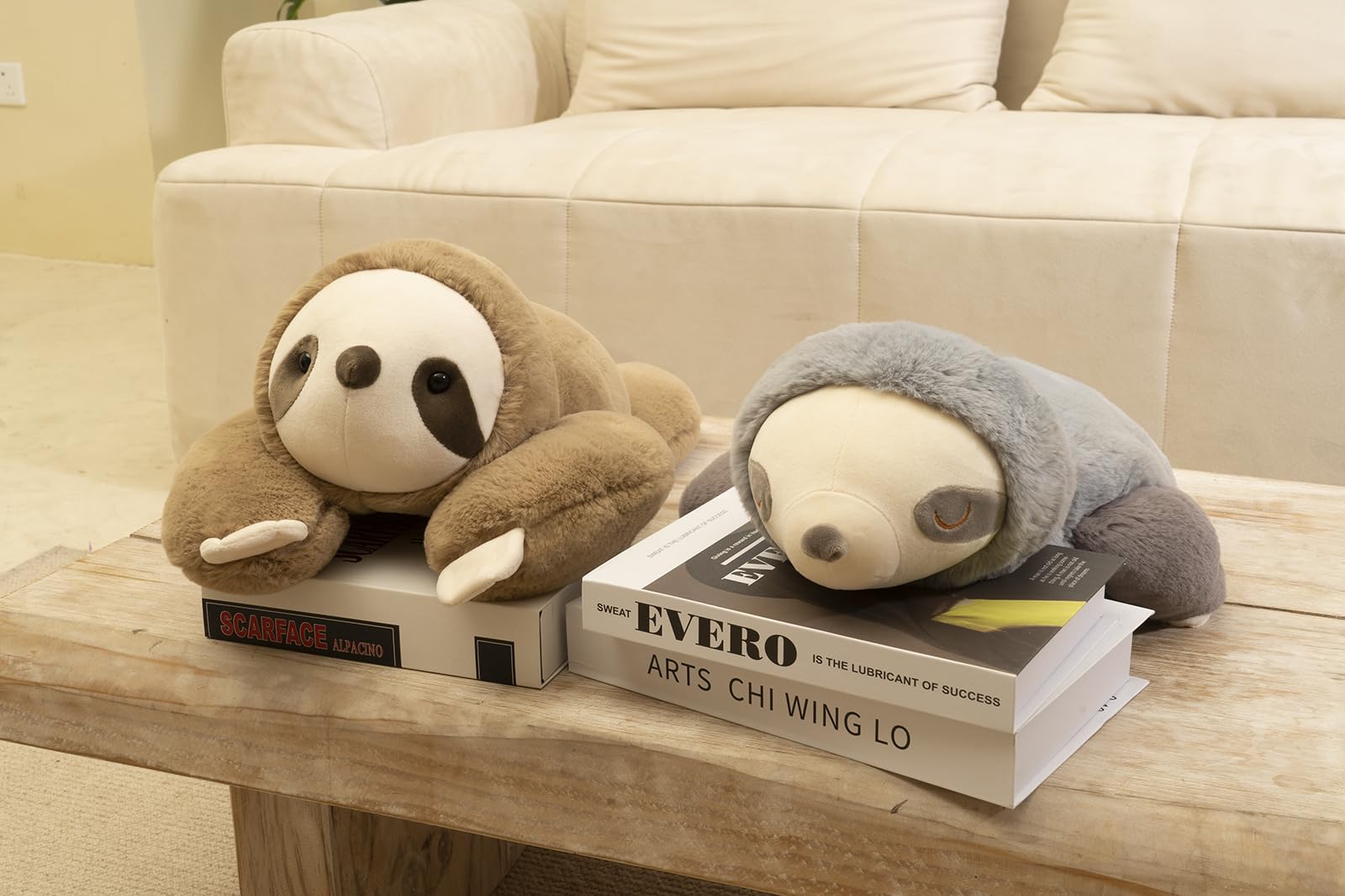 Niuniu Daddy Weighted Sloth Stuffed Animals For Anxiety, 3.3Lb Large Weighted Plush Animal Pillow For Kids Adults, 20In Cute Wei