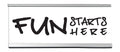Wellspring 'Fun Starts Here' Acrylic Desk Sign - Witty And Funny Desk Signs For Office, Perfect Office Gifts For Boss & Co Wor