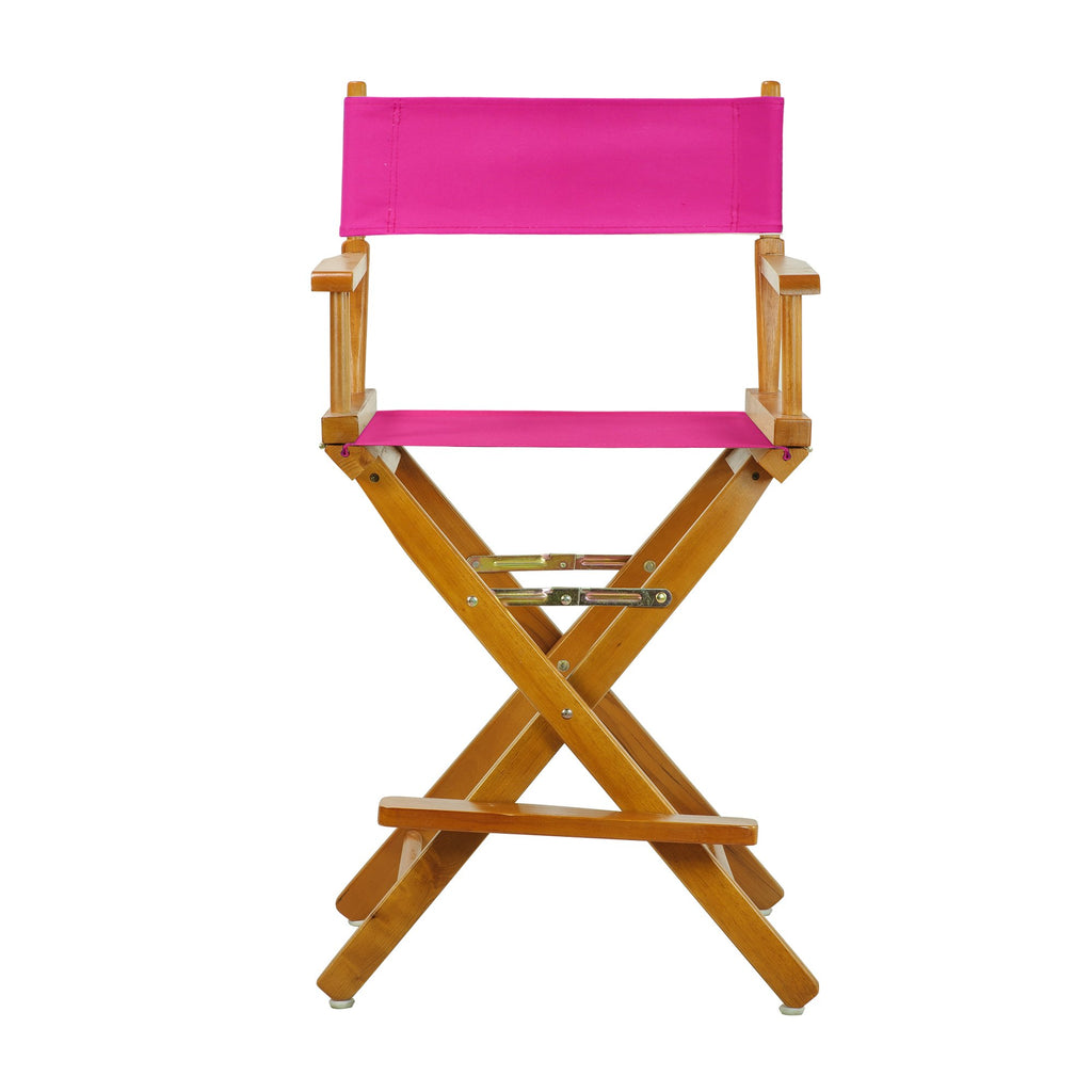 Casual Home 220-05/021-30 Director Chair 24" - Counter Height Honey Oakframe/Magenta Canvas