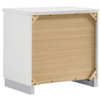Coaster Home Furnishings Contemporary Felicity 2 Drawer Nightstand Bedside Table No Assembly White High Gloss 203502