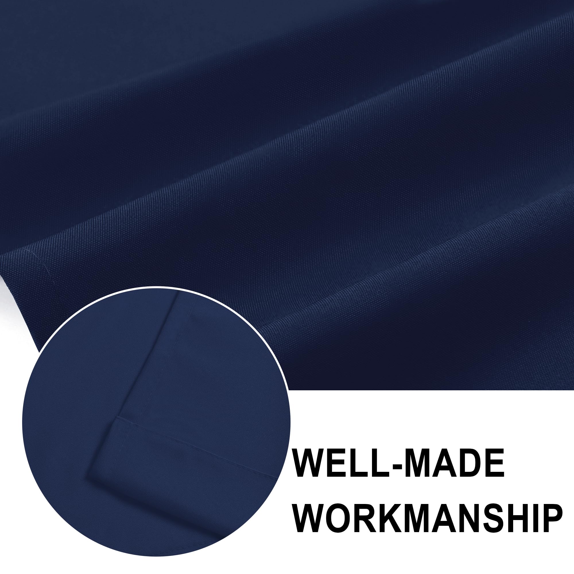 Dwcn Navy Valance Curtain For Bedroom, Kitchen Valance Solid Short Topper, Room Darkening Curtain Valance, Rod Pocket Bathroom/B