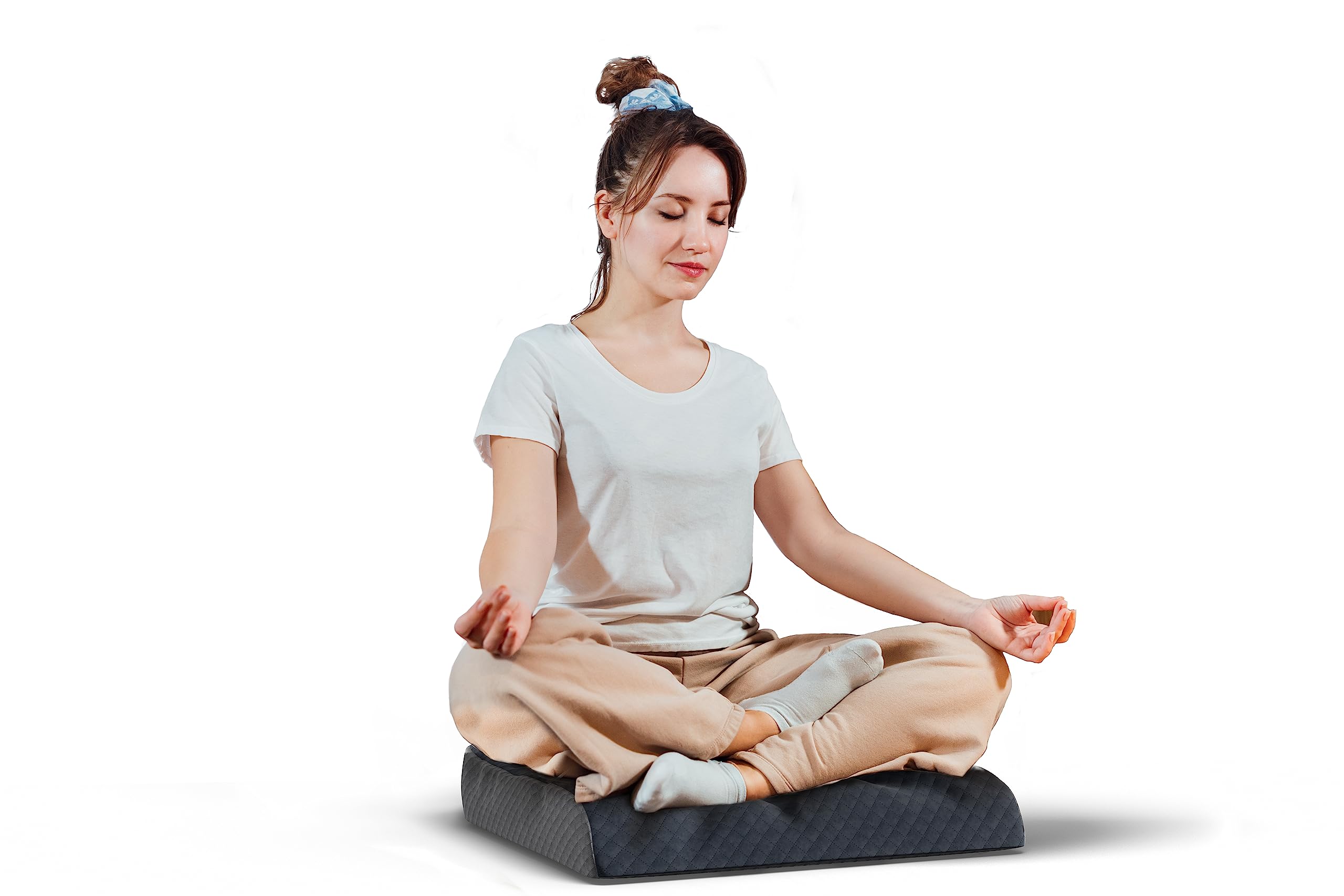 Kolbs Xx Large Floor Cushion | Xx-Large Memory Foam With Stylish Plush Velvet For Office, Meditation, Gaming, Floor | Cushion Ba