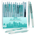 Tetragonal Tree 12Pcs Gel Pens Set, Quick Dry Ink Pen Fine Point Black 0.5Mm, Aesthetic Retractable Rolling Ball Pen Smooth Writ