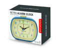 Kikkerland Battery Operated Retro Vintage Alarm Clock, Desktop Nightstand Bedside Office Alarm Clock, Beeping Alarm, Glow in Dar