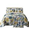 Royal Tradition Leahanna Reversible Coverlets, Twin Over-Sized 2Pc Quilt Set (68-Inch Wide X 90-Inch Long) Lightweight Bedspread