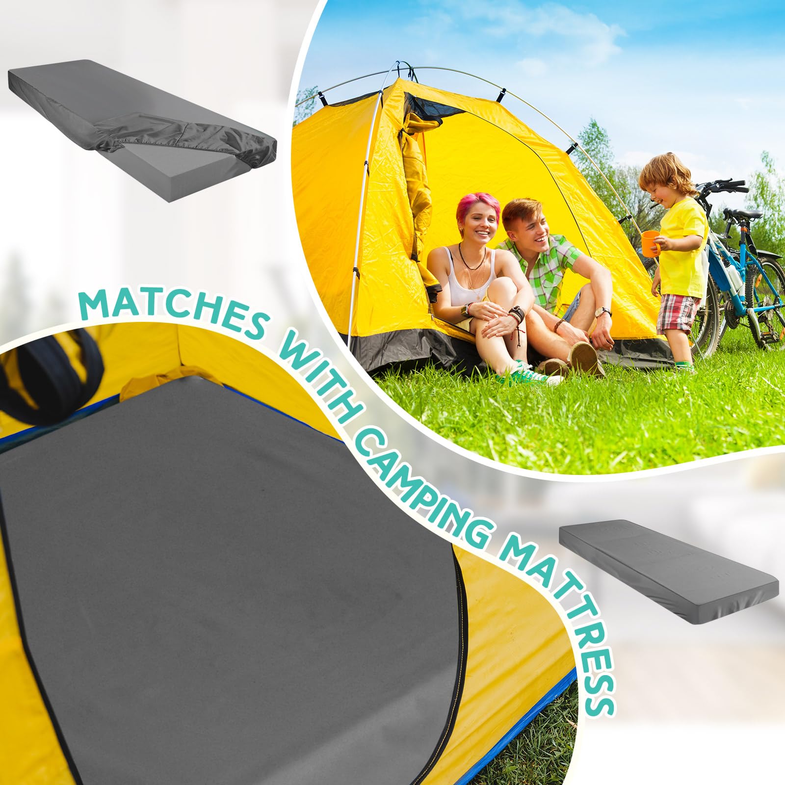 Breling Fitted Sheet (Sheet Only) Compatible With Milliard Trifold Mattress Folding Mattress Fitted Microfiber Sheet For Camp Bunk Rvs Bed(Dark Gray, 1 Pc, Single,4'')